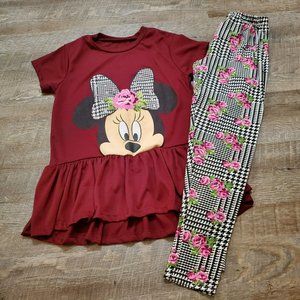 Disney Junior Minnie Shirt and Pants Girls Size 10/12